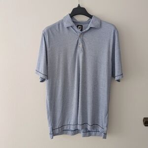 FootJoy Light Blue Striped Golf Polo